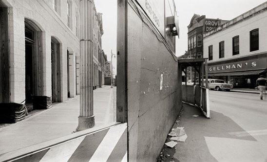 Northeast Corner, East Sixth and Brazos Streets, Looking East. (1983)